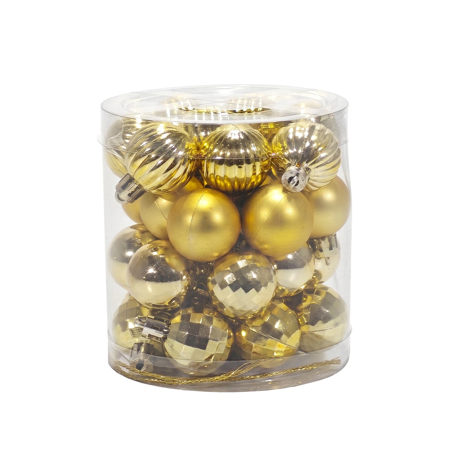 VESTIAMO CASA GRAN NATALE - Set 32 Palline di Natale Oro diametro 3 cm