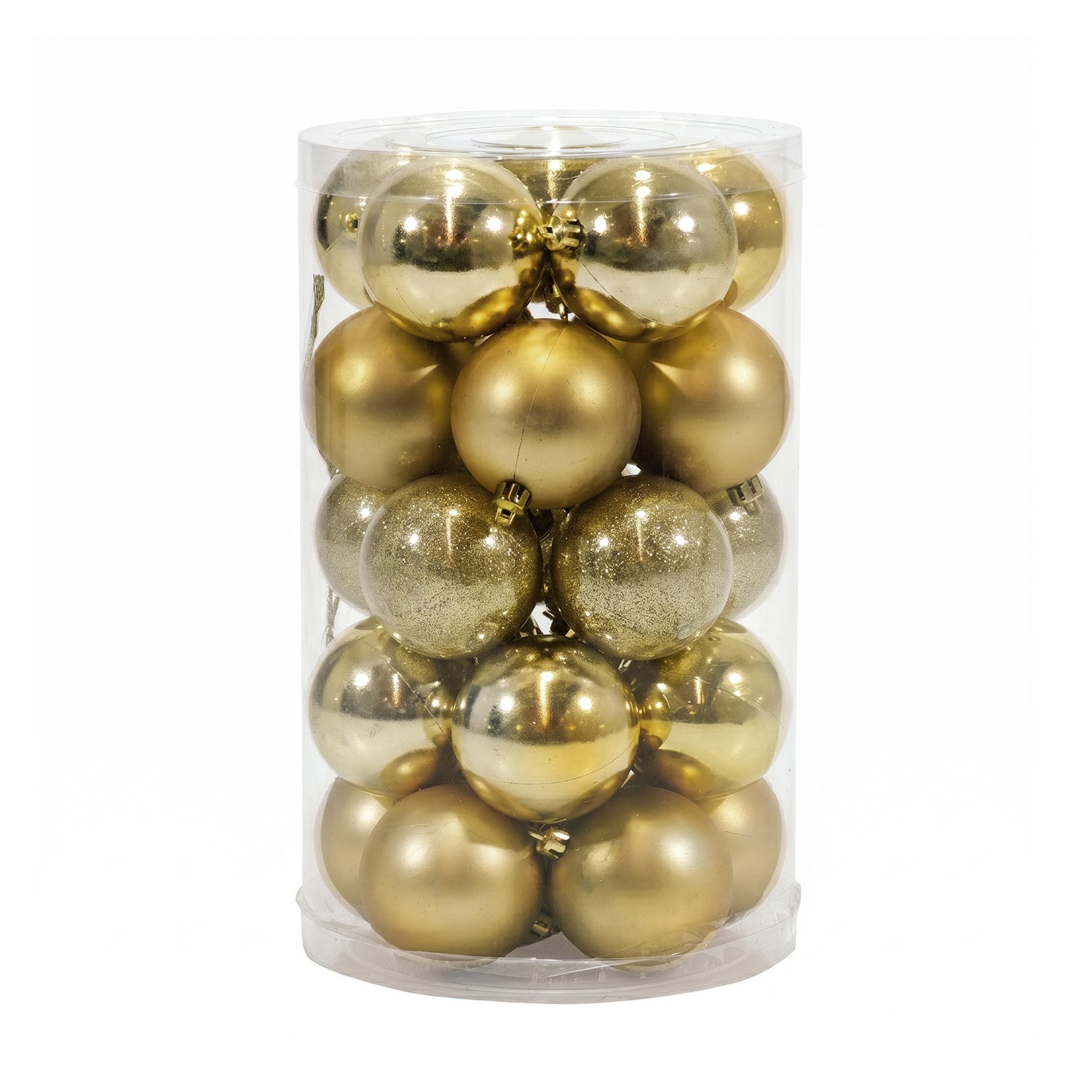 VESTIAMO CASA GRAN NATALE - Set 25 Palline di Natale Oro Mix diametro 6 cm