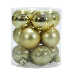 VESTIAMO CASA GRAN NATALE - Palle di Natale Oro mix diametro 8 cm - set 12 pezzi