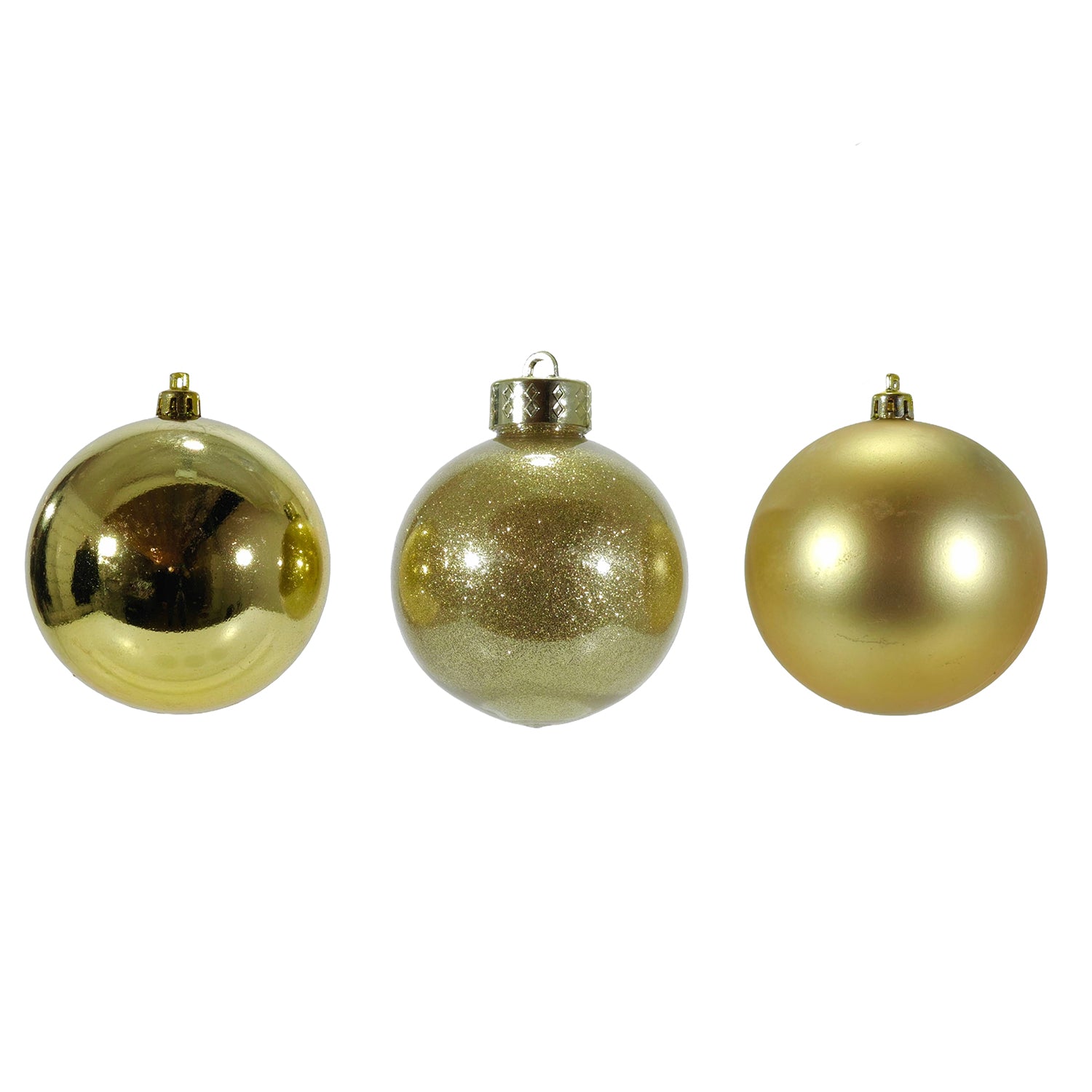 VESTIAMO CASA GRAN NATALE - Set 9 Palline di Natale Oro mix diametro 10 cm
