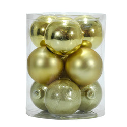 VESTIAMO CASA GRAN NATALE - Palle di Natale Oro mix diametro 10 cm - set 9 pezzi