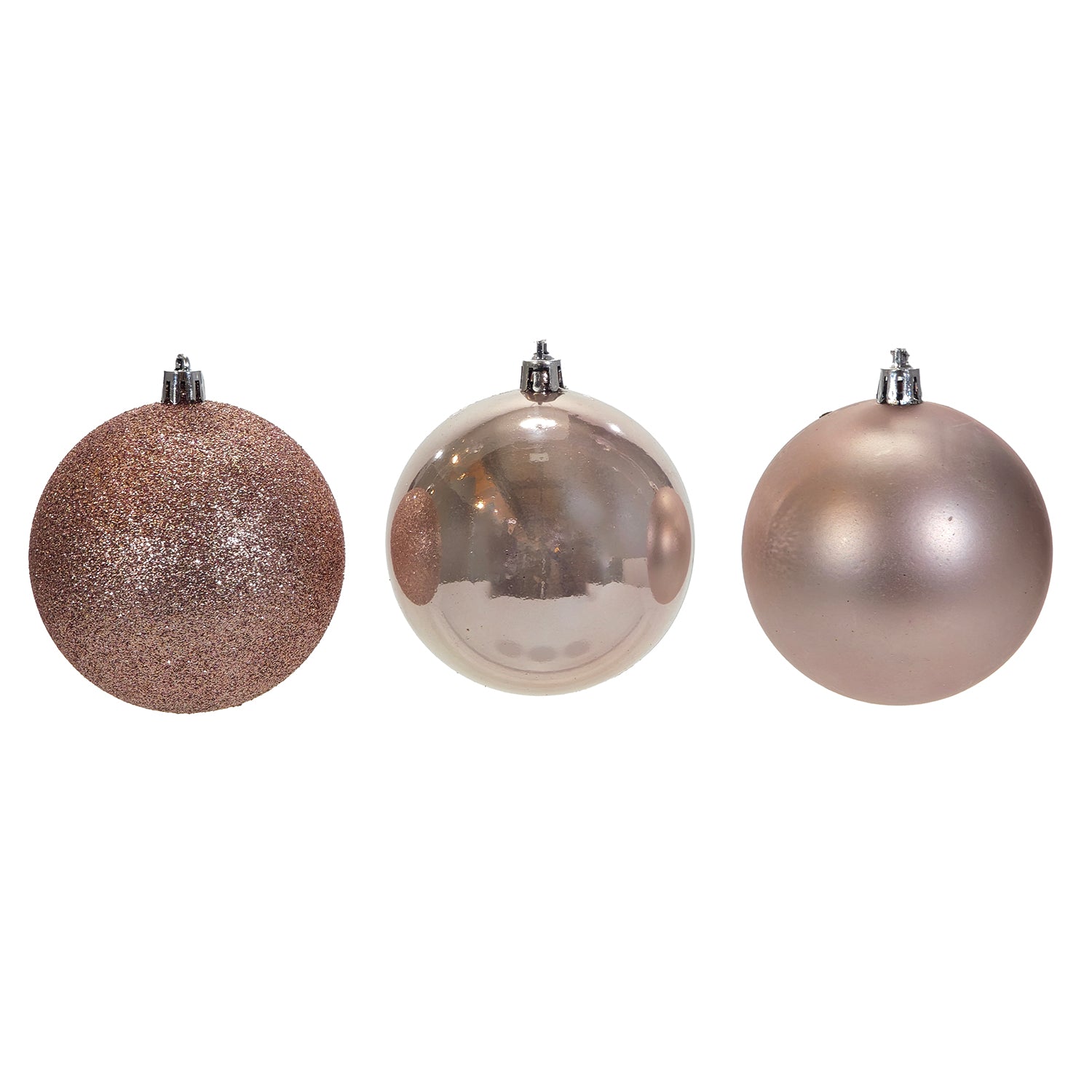 VESTIAMO CASA GRAN NATALE - Palle di Natale Rosa mix diametro 6 cm - set 25 pezzi