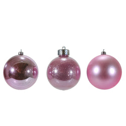 VESTIAMO CASA GRAN NATALE - Palle di Natale Rosa mix diametro 6 cm - set 25 pezzi