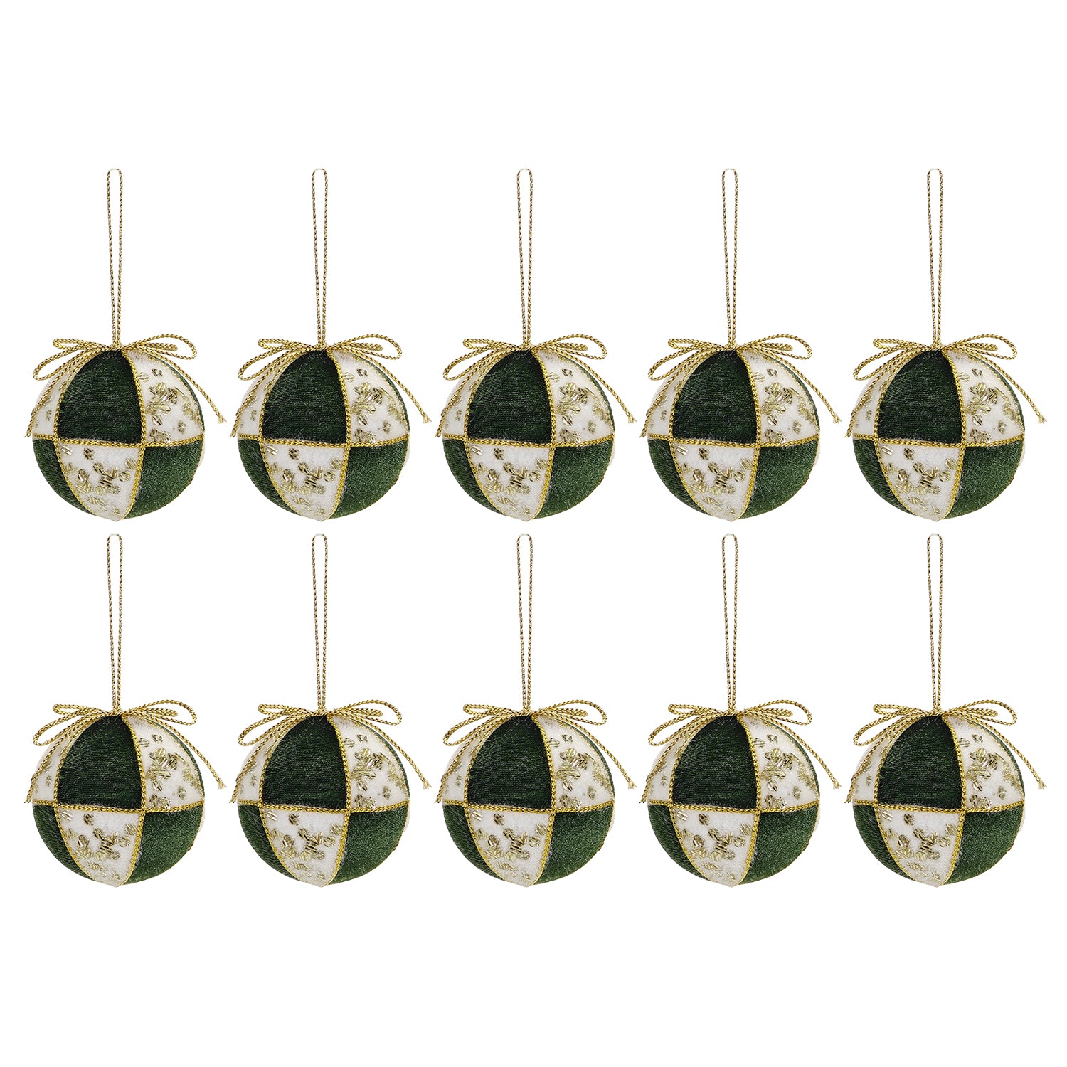 VESTIAMO CASA GRAN NATALE - Palle di Natale Verde e Oro diametro 6 cm - set 10 pezzi