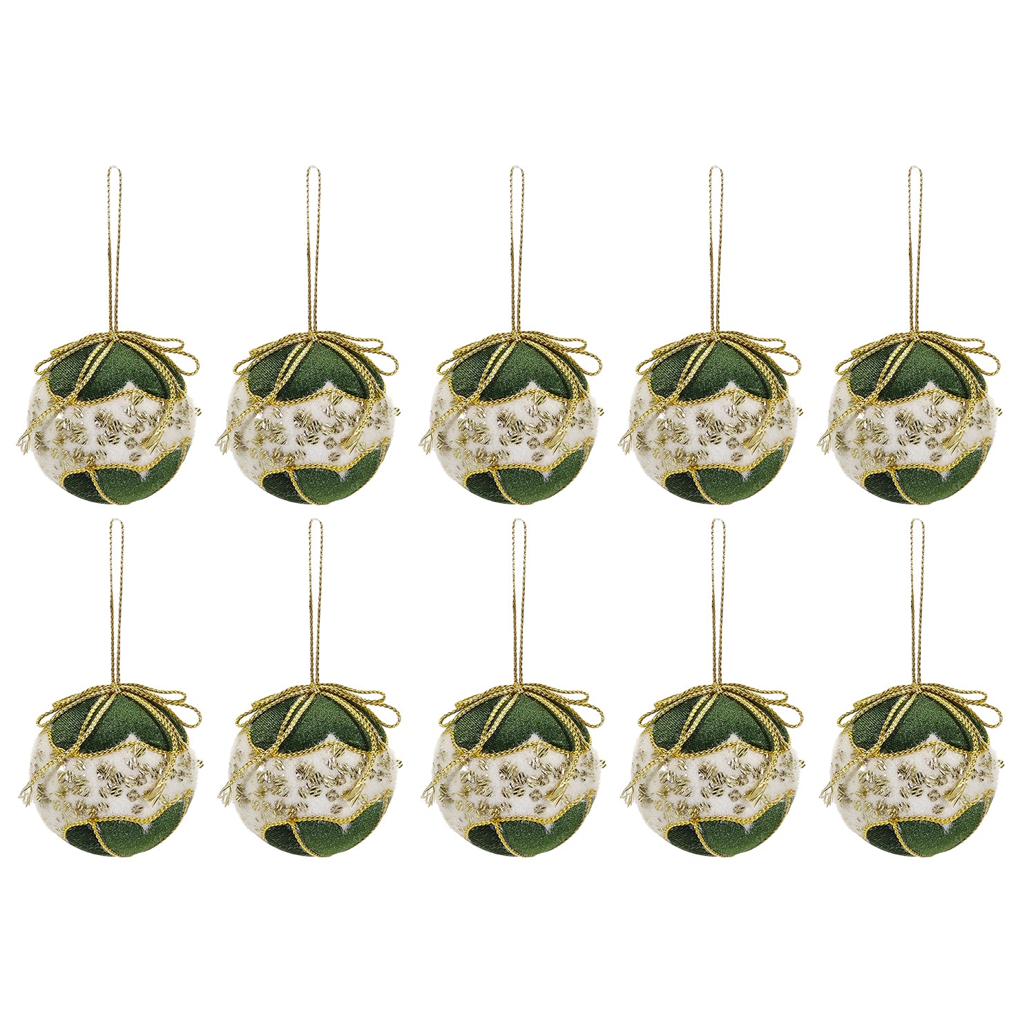 VESTIAMO CASA GRAN NATALE - Palle di Natale Verde e Oro diametro 6 cm - set 10 pezzi