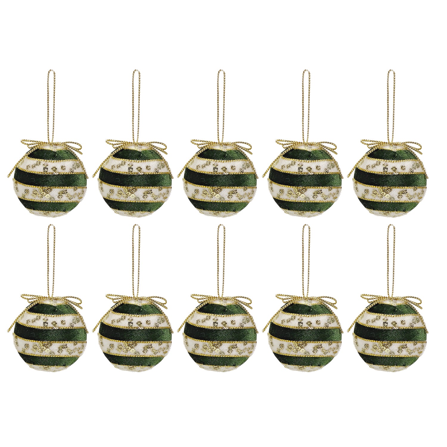 VESTIAMO CASA GRAN NATALE - Palle di Natale Verde e Oro diametro 6 cm - set 10 pezzi