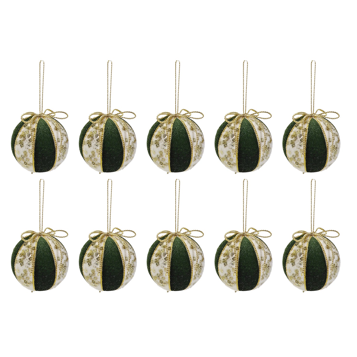 VESTIAMO CASA GRAN NATALE - Palle di Natale Verde e Oro diametro 6 cm - set 10 pezzi
