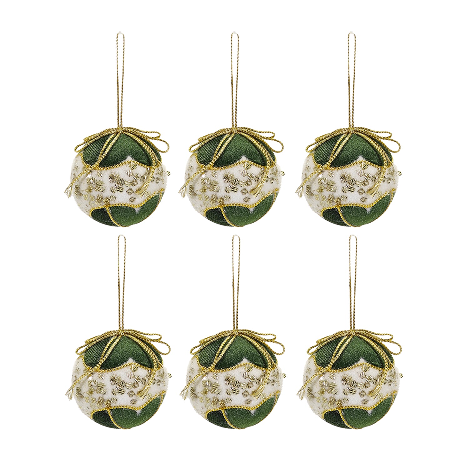 VESTIAMO CASA GRAN NATALE - Palle di Natale Verde e Oro diametro 8 cm - set 6 pezzi