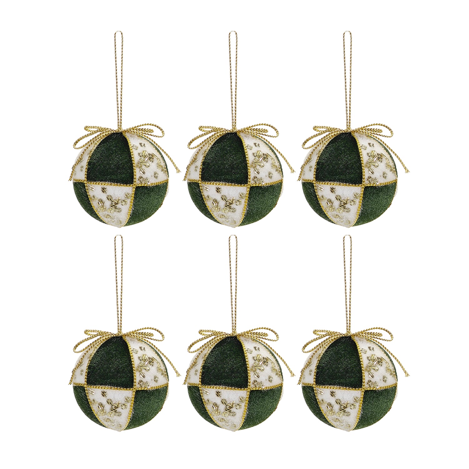 VESTIAMO CASA GRAN NATALE - Palle di Natale Verde e Oro diametro 8 cm - set 6 pezzi