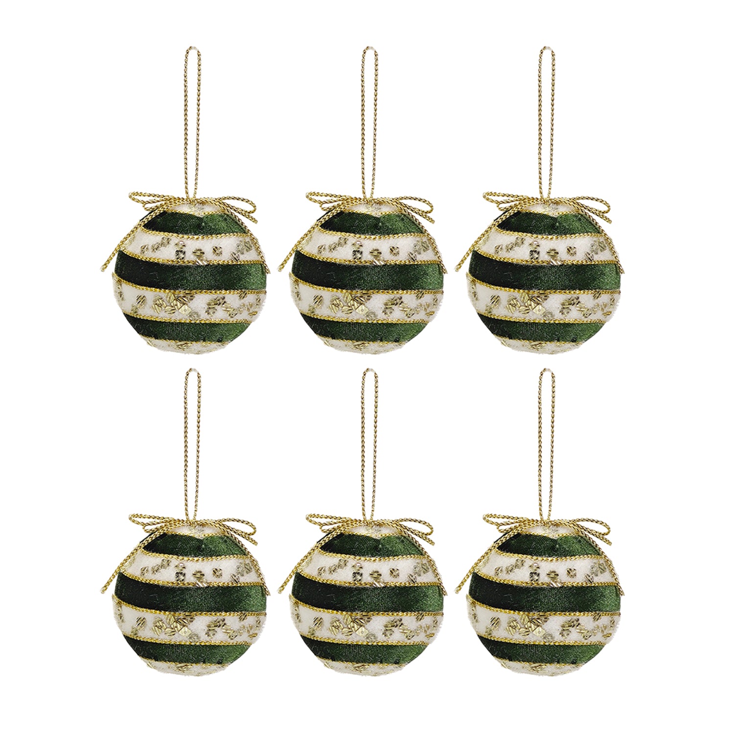 VESTIAMO CASA GRAN NATALE - Palle di Natale Verde e Oro diametro 8 cm - set 6 pezzi
