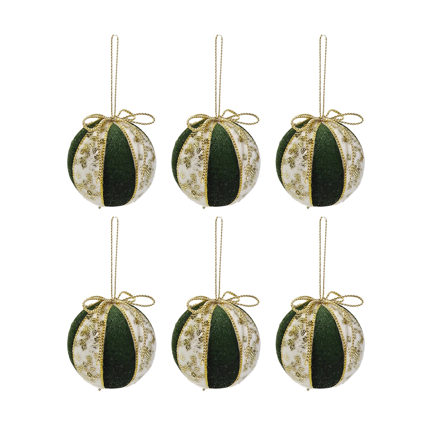 VESTIAMO CASA GRAN NATALE - Palle di Natale Verde e Oro diametro 8 cm - set 6 pezzi