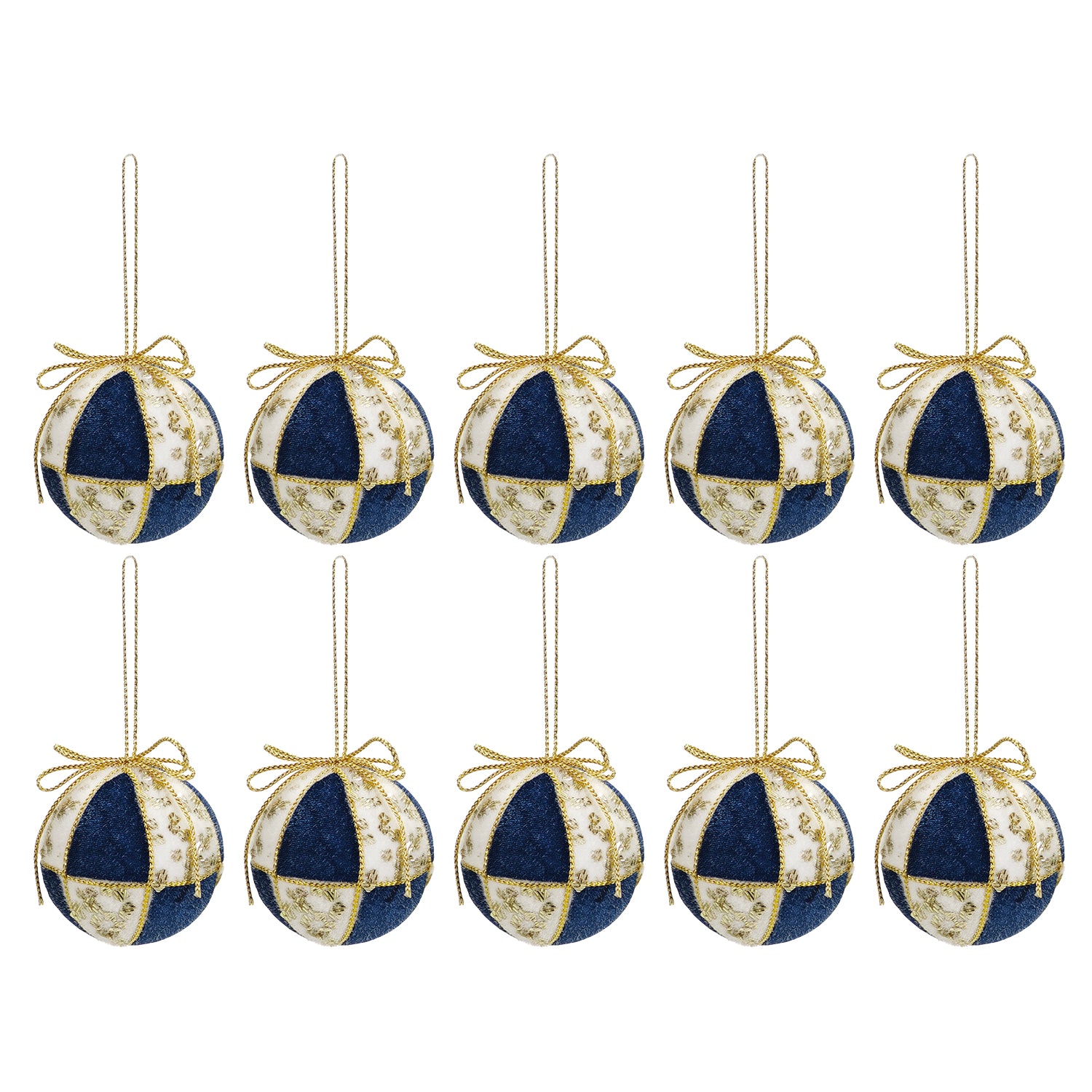 VESTIAMO CASA GRAN NATALE - Palle di Natale Blu e Oro diametro 6 cm - set 10 pezzi