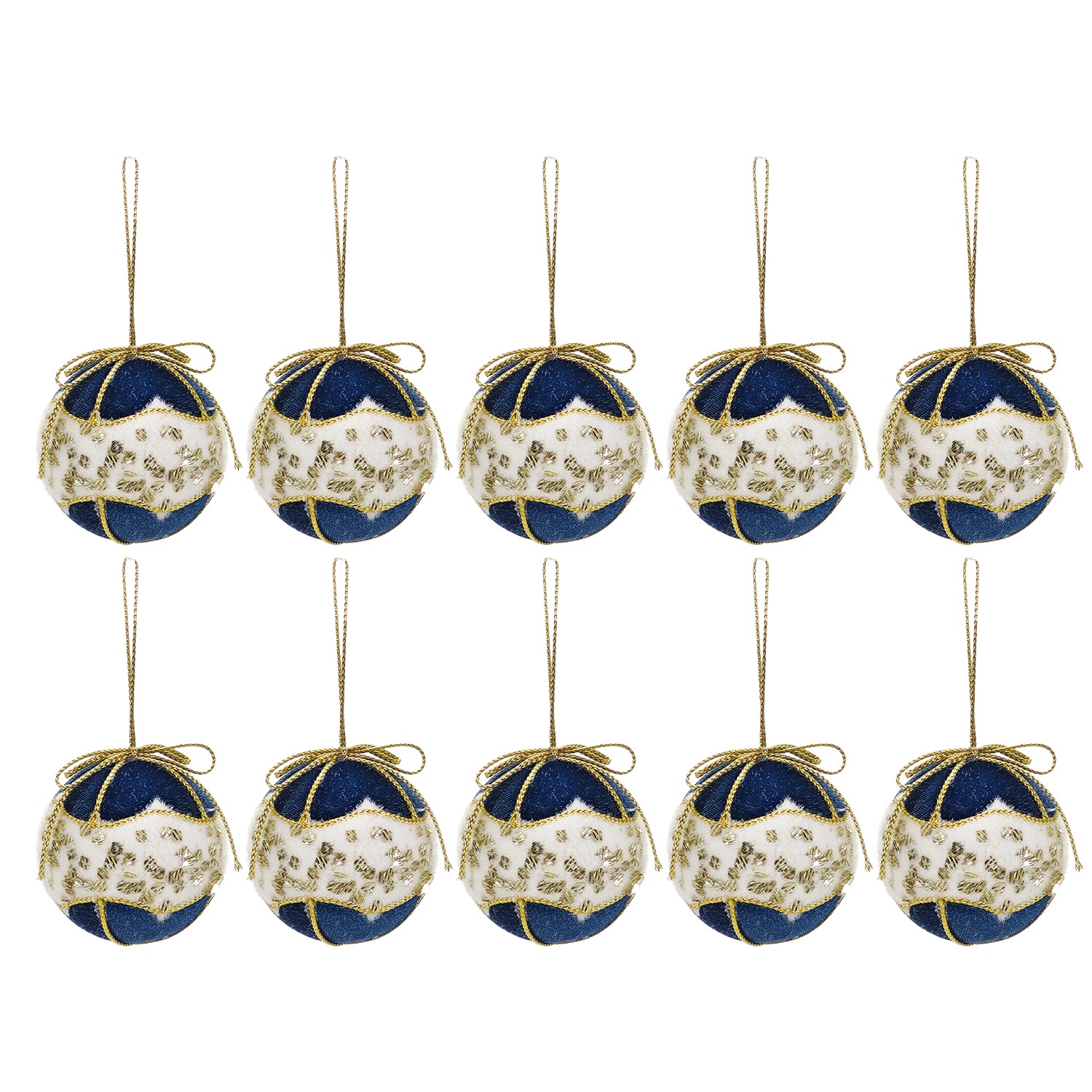 VESTIAMO CASA GRAN NATALE - Palle di Natale Blu e Oro diametro 6 cm - set 10 pezzi