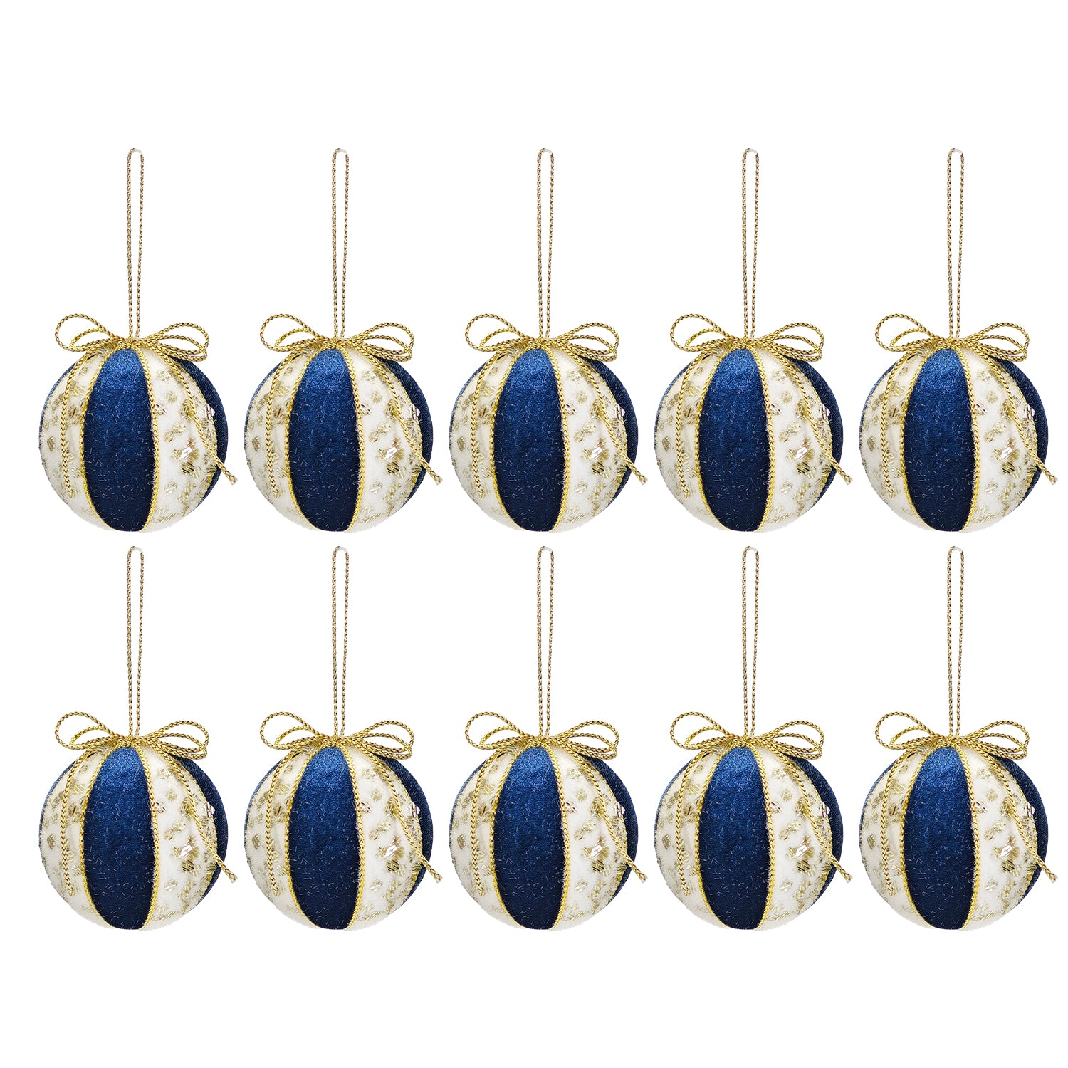 VESTIAMO CASA GRAN NATALE - Palle di Natale Blu e Oro diametro 6 cm - set 10 pezzi