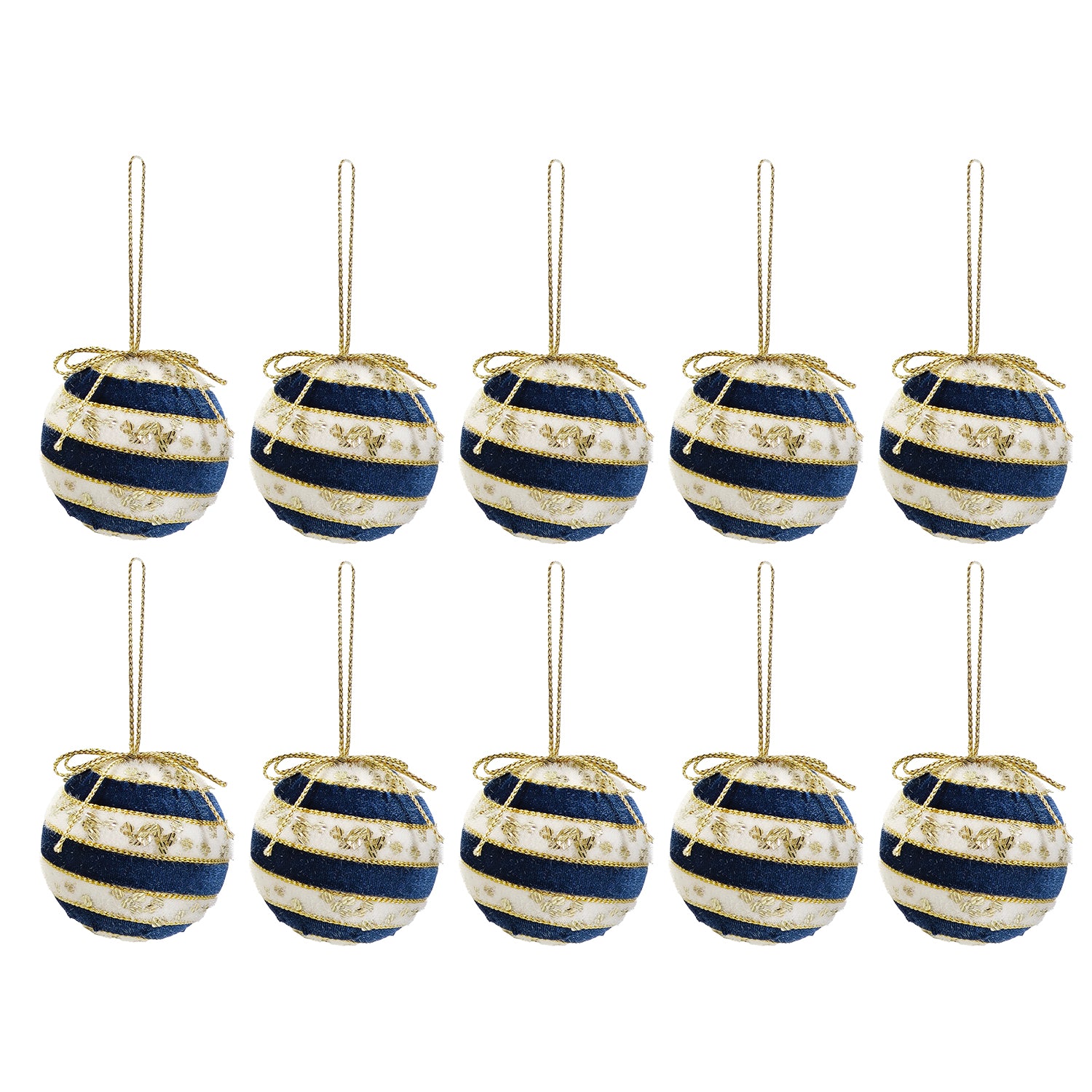 VESTIAMO CASA GRAN NATALE - Palle di Natale Blu e Oro diametro 6 cm - set 10 pezzi