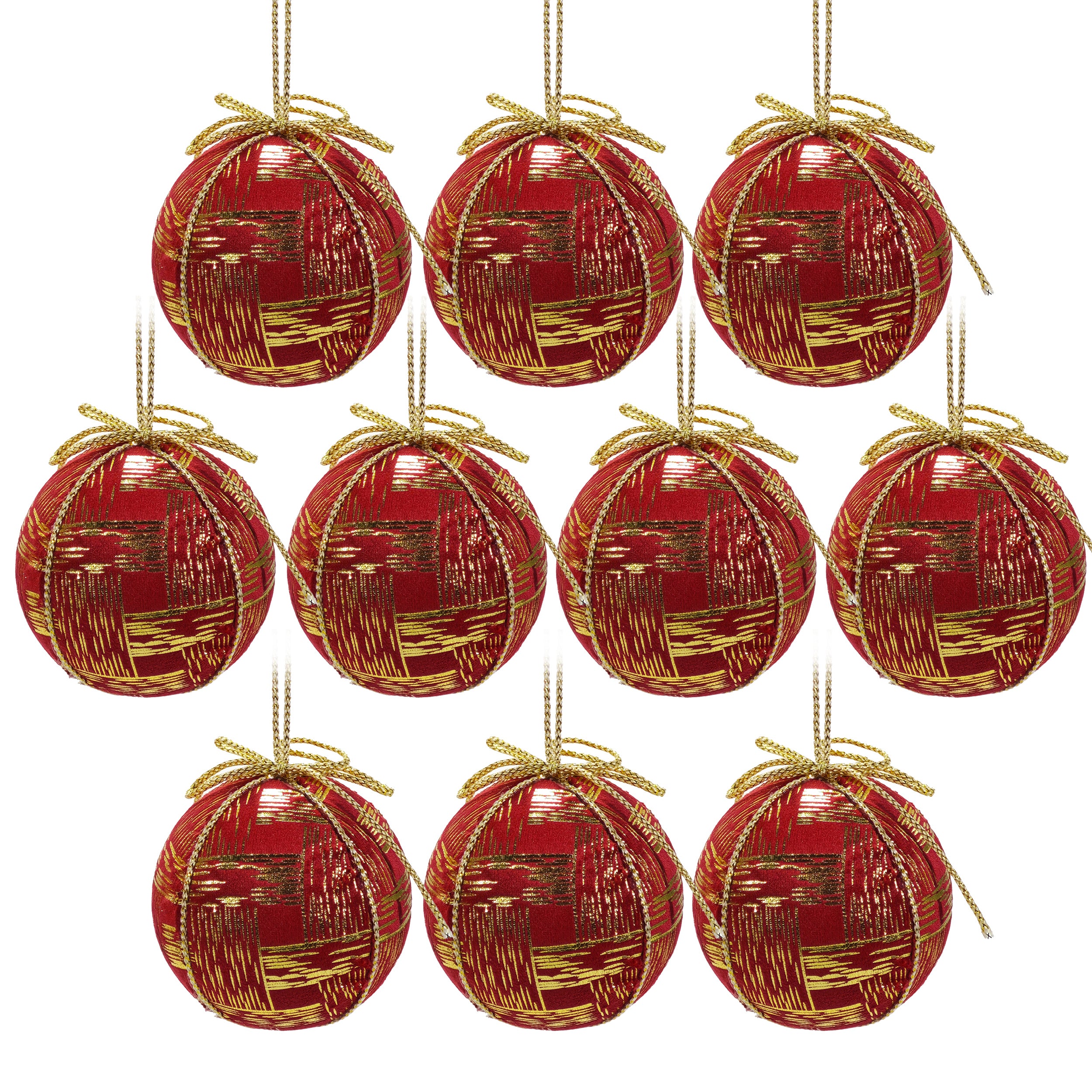 VESTIAMO CASA GRAN NATALE - Palle di Natale Rosso e Oro diametro 6 cm - set 10 pezzi