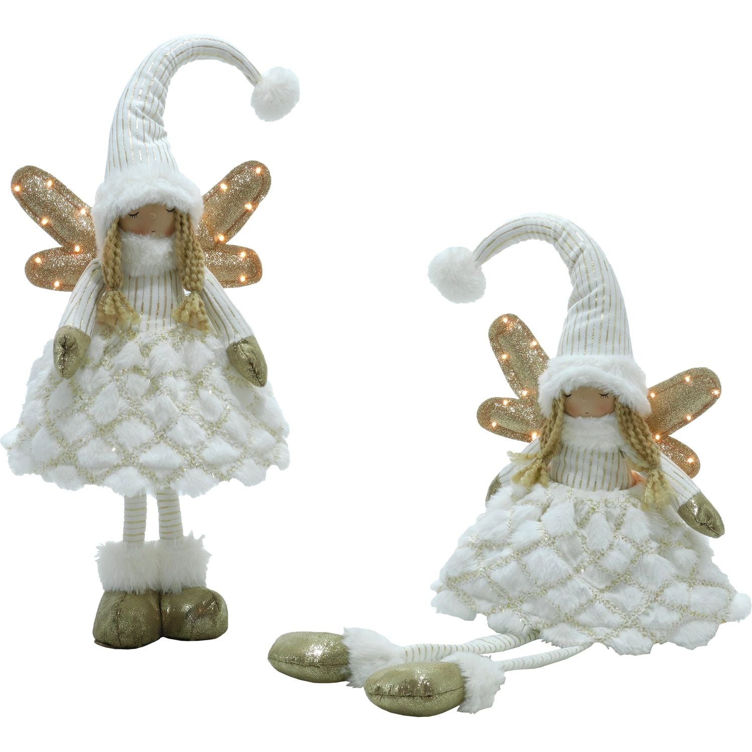 VESTIAMO CASA GRAN NATALE - Angelo Luminoso con cappello Bianco