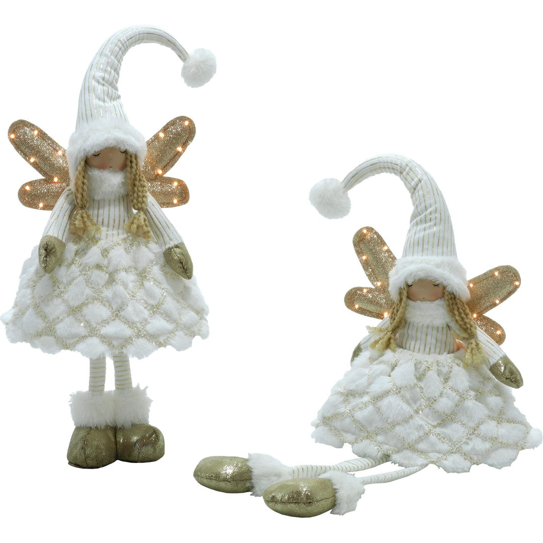 Guirca Set 3 Portatovaglioli Natale A Forma Di Angelo, 7 Cm - Rosso, Decorazioni Tavola Natalizie