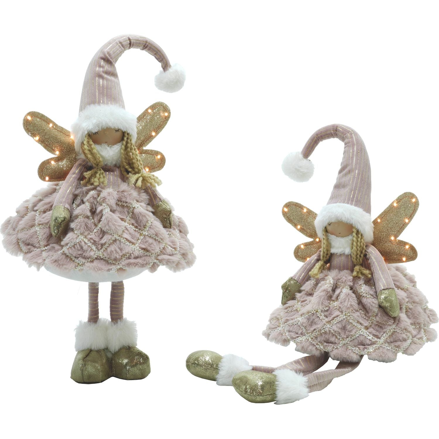 VESTIAMO CASA GRAN NATALE - Angelo Luminoso con cappello Rosa