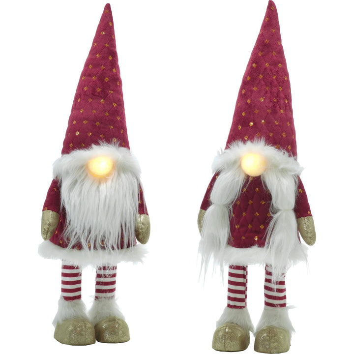 VESTIAMO CASA GRAN NATALE - Gnomo Luminoso con cappello Rosso h63 cm