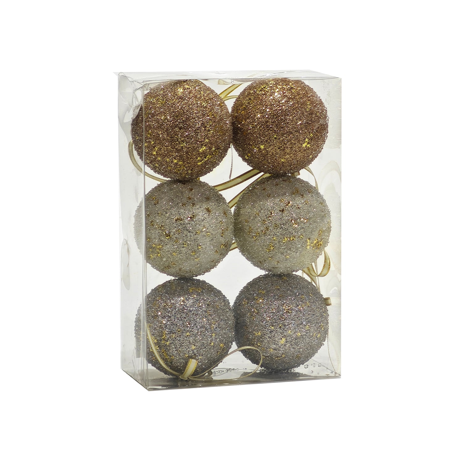 VESTIAMO CASA GRAN NATALE - Palle di Natale Rose Gold diametro 8 cm - set 6 pezzi