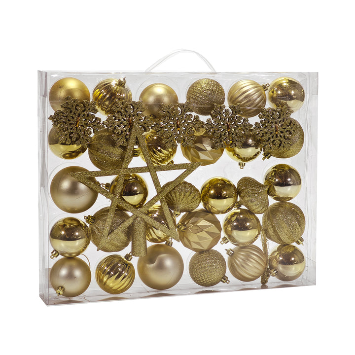 VESTIAMO CASA GRAN NATALE - Set 41 Decorazioni Natalizie Oro