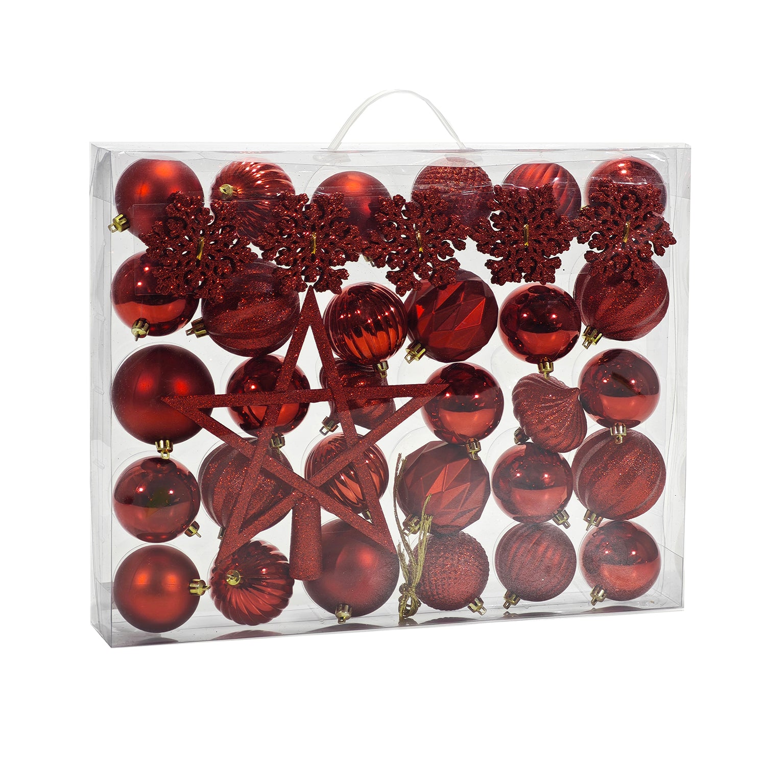 VESTIAMO CASA GRAN NATALE - Set 41 Decorazioni Natalizie Rosso