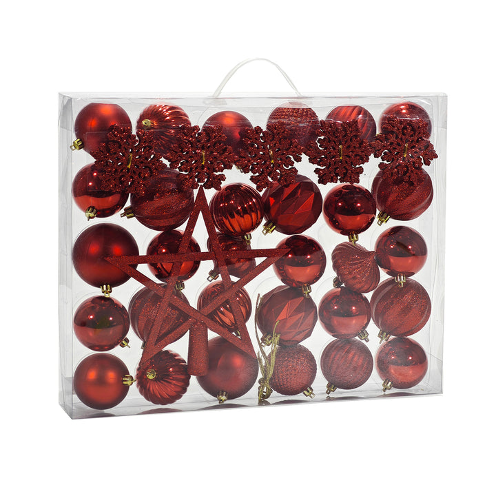 VESTIAMO CASA GRAN NATALE - Set 41 Decorazioni Natalizie Rosso