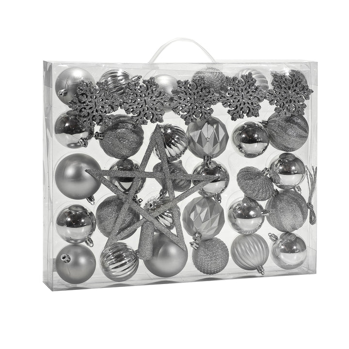 VESTIAMO CASA GRAN NATALE - Set 41 Decorazioni Natalizie Silver
