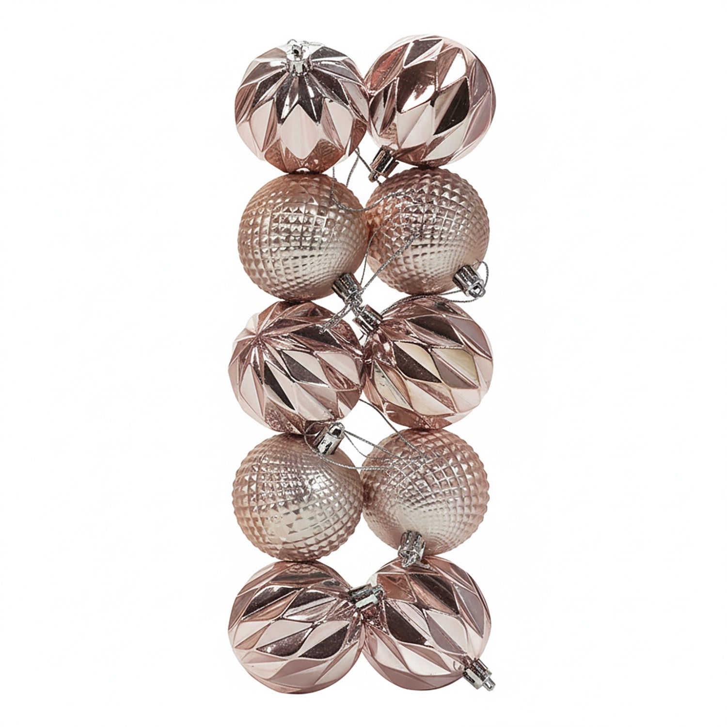 VESTIAMO CASA GRAN NATALE - Palle di Natale Rosa diametro 6 cm - set 10 pezzi