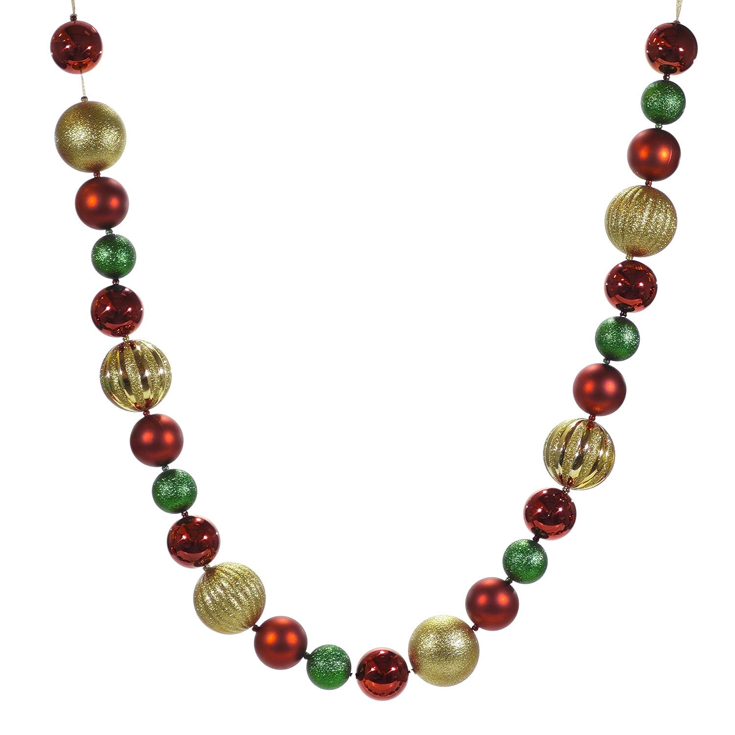 VESTIAMO CASA GRAN NATALE - Ghirlanda Natalizia Multicolor con Sfere Decorative 180 cm