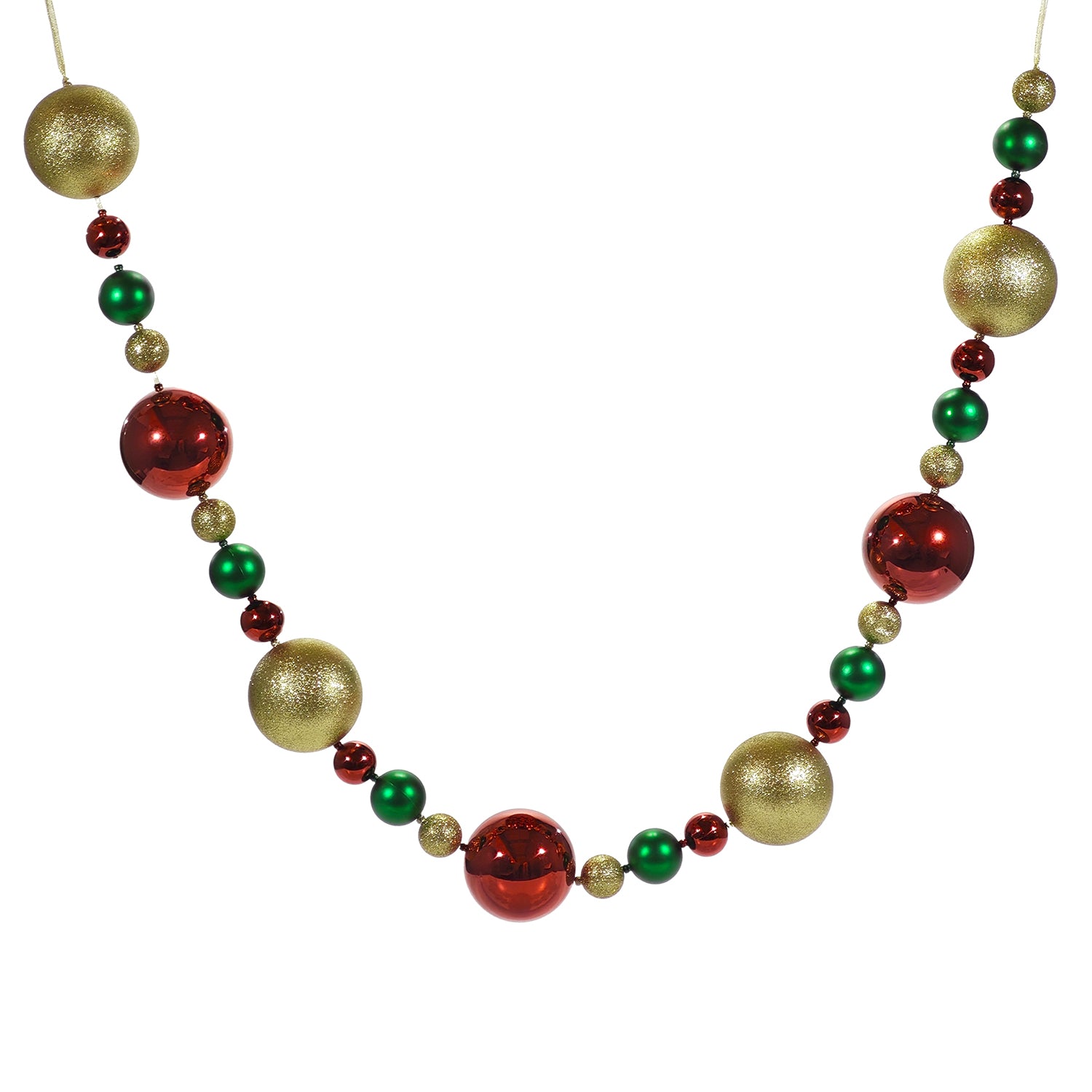 VESTIAMO CASA GRAN NATALE - Ghirlanda Natalizia Multicolor con Sfere Decorative 180 cm