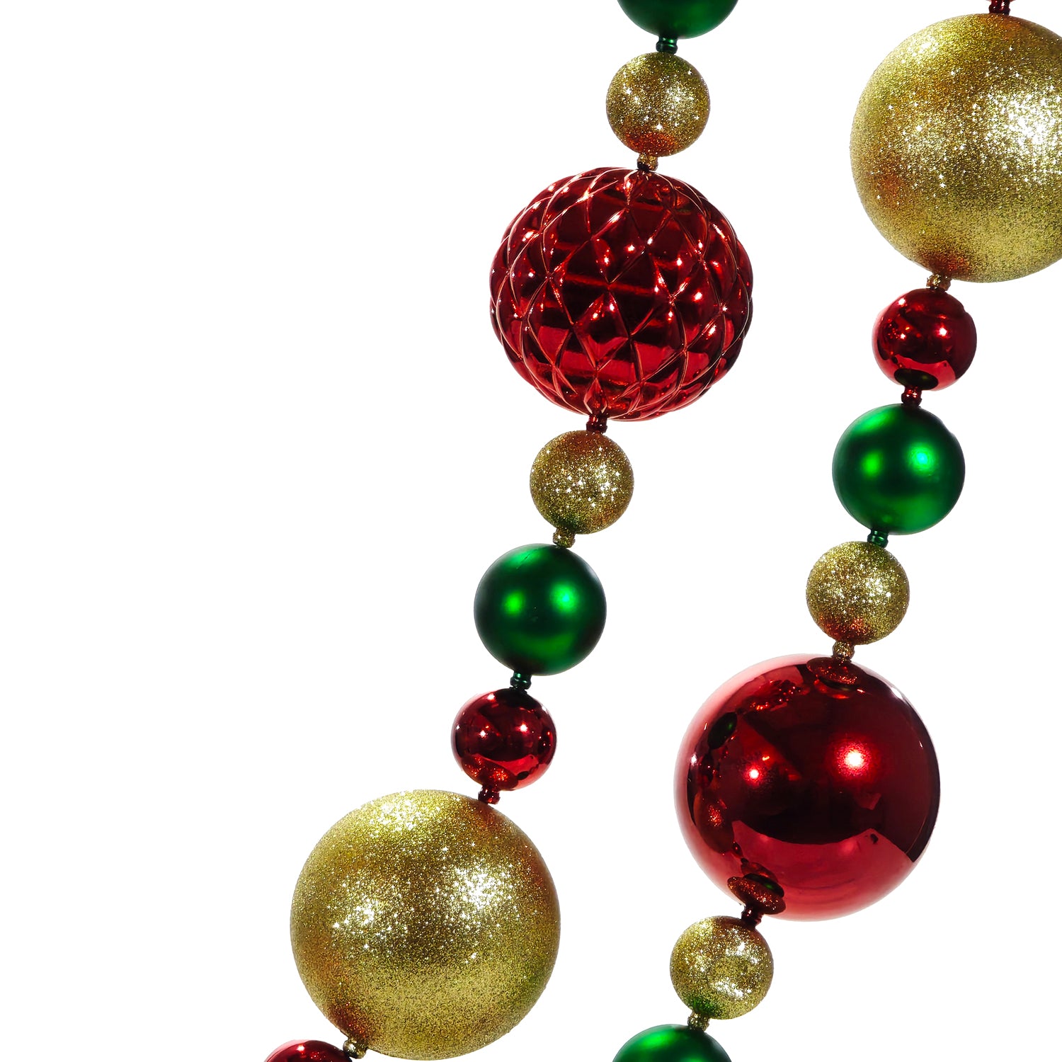 VESTIAMO CASA GRAN NATALE - Ghirlanda Natalizia Multicolor con Sfere Decorative 180 cm