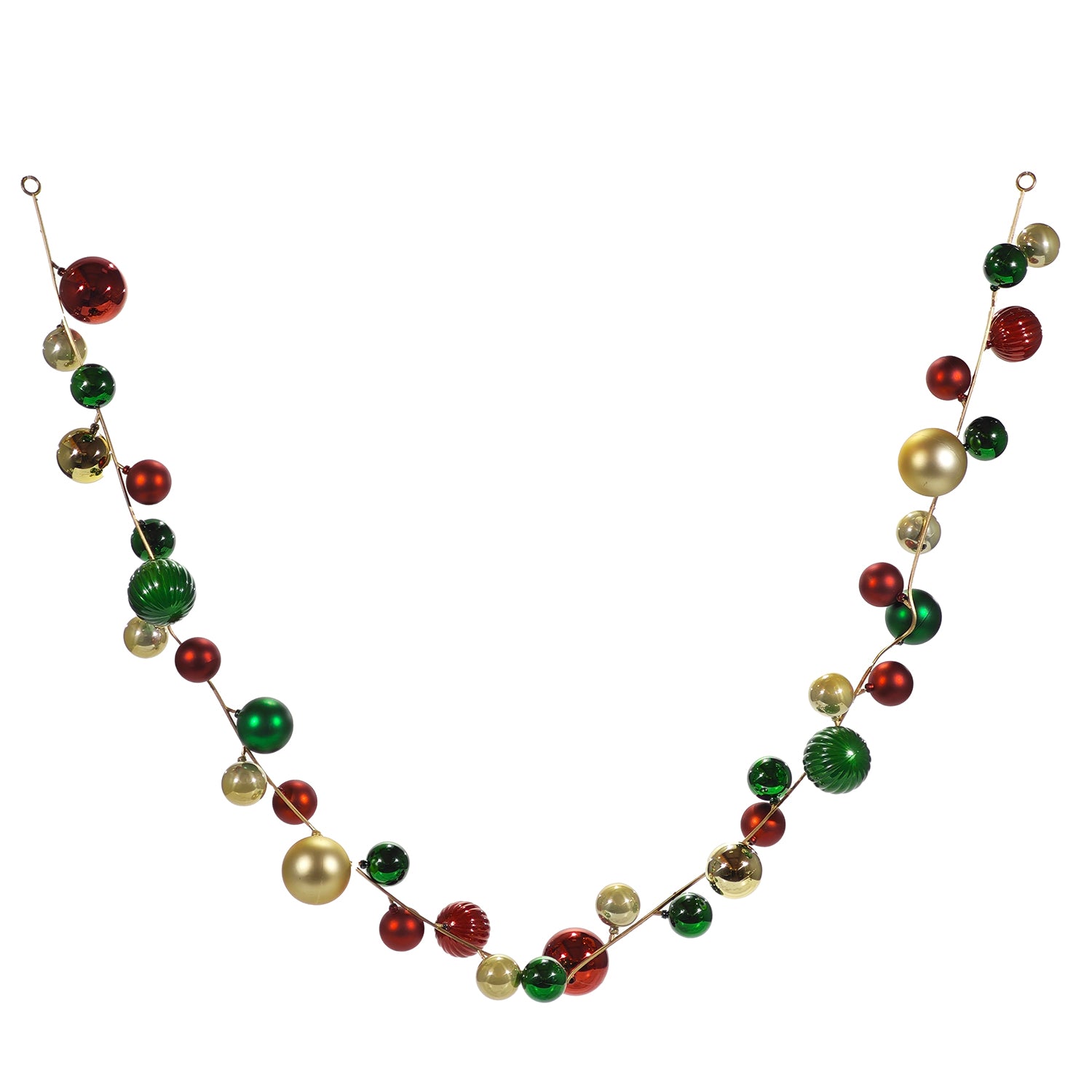 VESTIAMO CASA GRAN NATALE - Ghirlanda Natalizia Multicolor con Sfere Decorative 180 cm