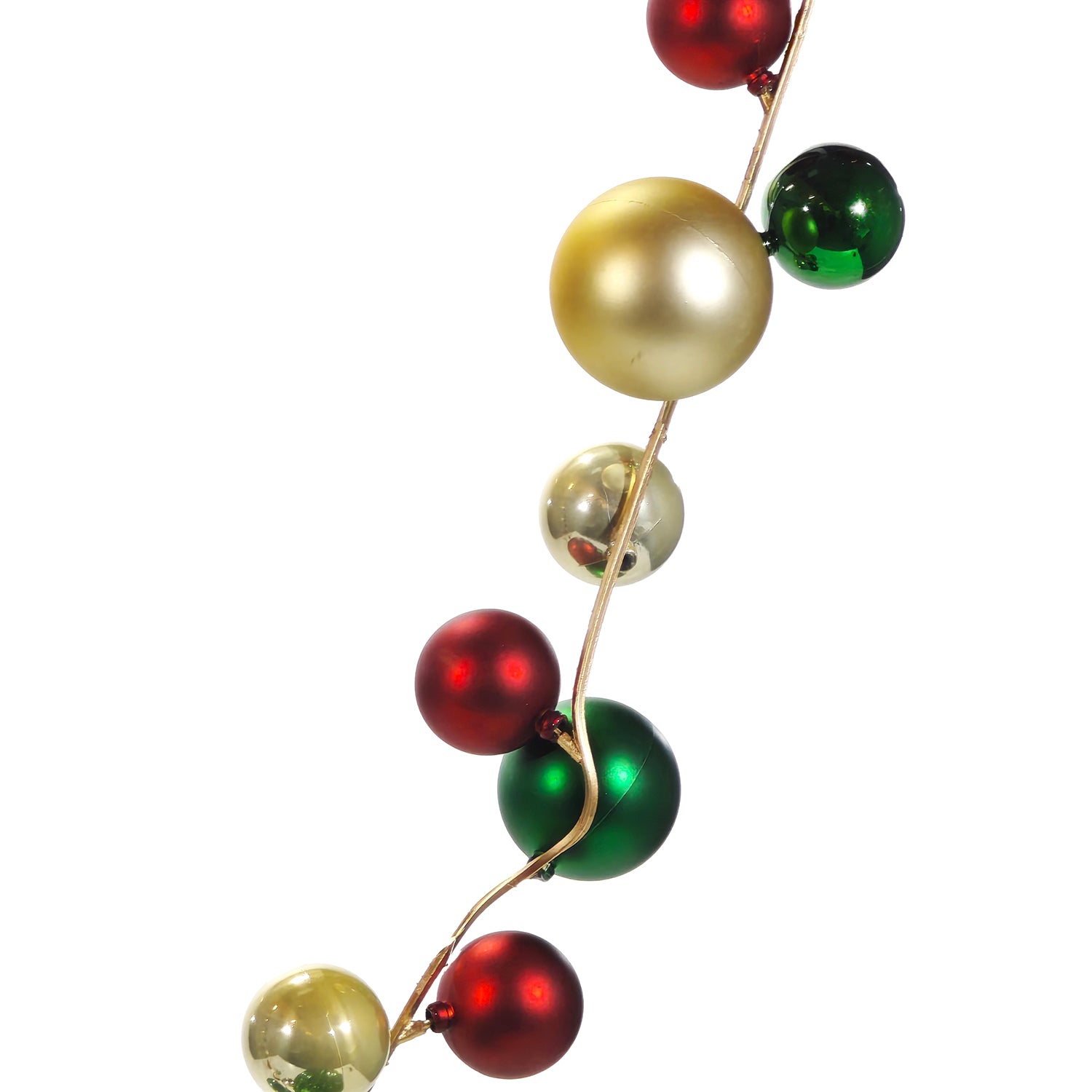 VESTIAMO CASA GRAN NATALE - Ghirlanda Natalizia Multicolor con Sfere Decorative 180 cm