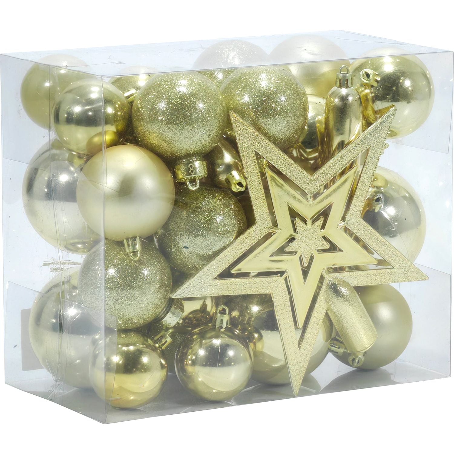 VESTIAMO CASA GRAN NATALE - Palle di Natale Oro - set 33 pezzi
