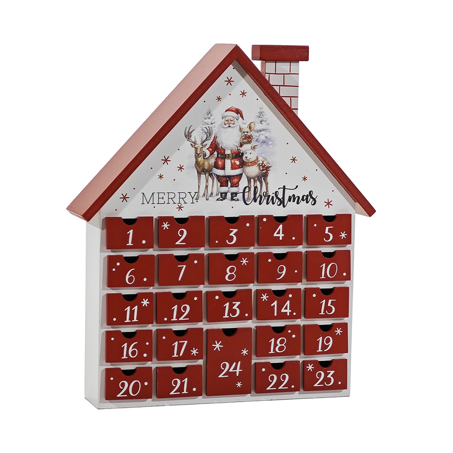 VESTIAMO CASA GRAN NATALE - Calendario dell’Avvento Casa Natale h34 cm