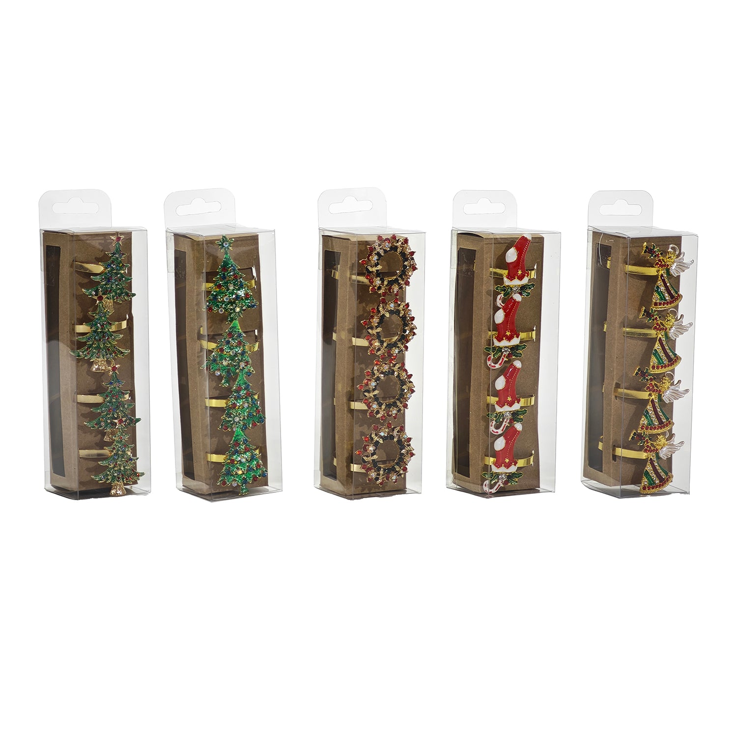 VESTIAMO CASA GRAN NATALE - Fermatovaglioli Natalizi - set 4 pezzi