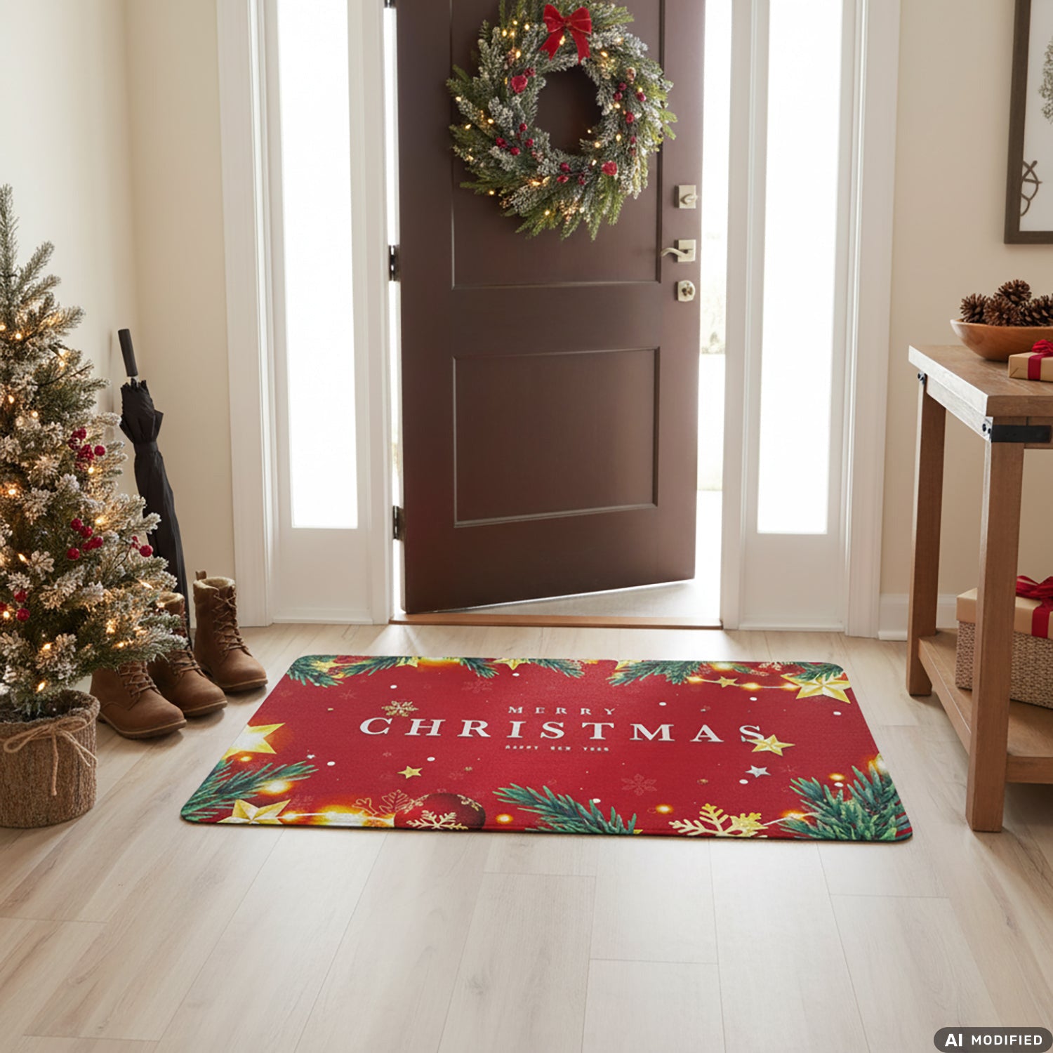 VESTIAMO CASA GRAN NATALE - Tappeto Natalizio Multiuso Antiscivolo 50x80 cm