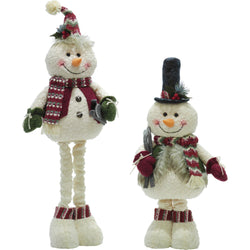 VESTIAMO CASA GRAN NATALE - Pupazzo di Neve con gambe estensibili altezza max 73 cm - Decorazione natalizia