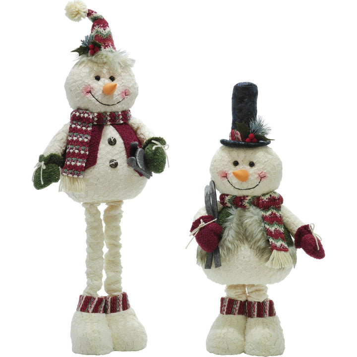 VESTIAMO CASA GRAN NATALE - Pupazzo di Neve con gambe estensibili altezza max 73 cm - Decorazione natalizia