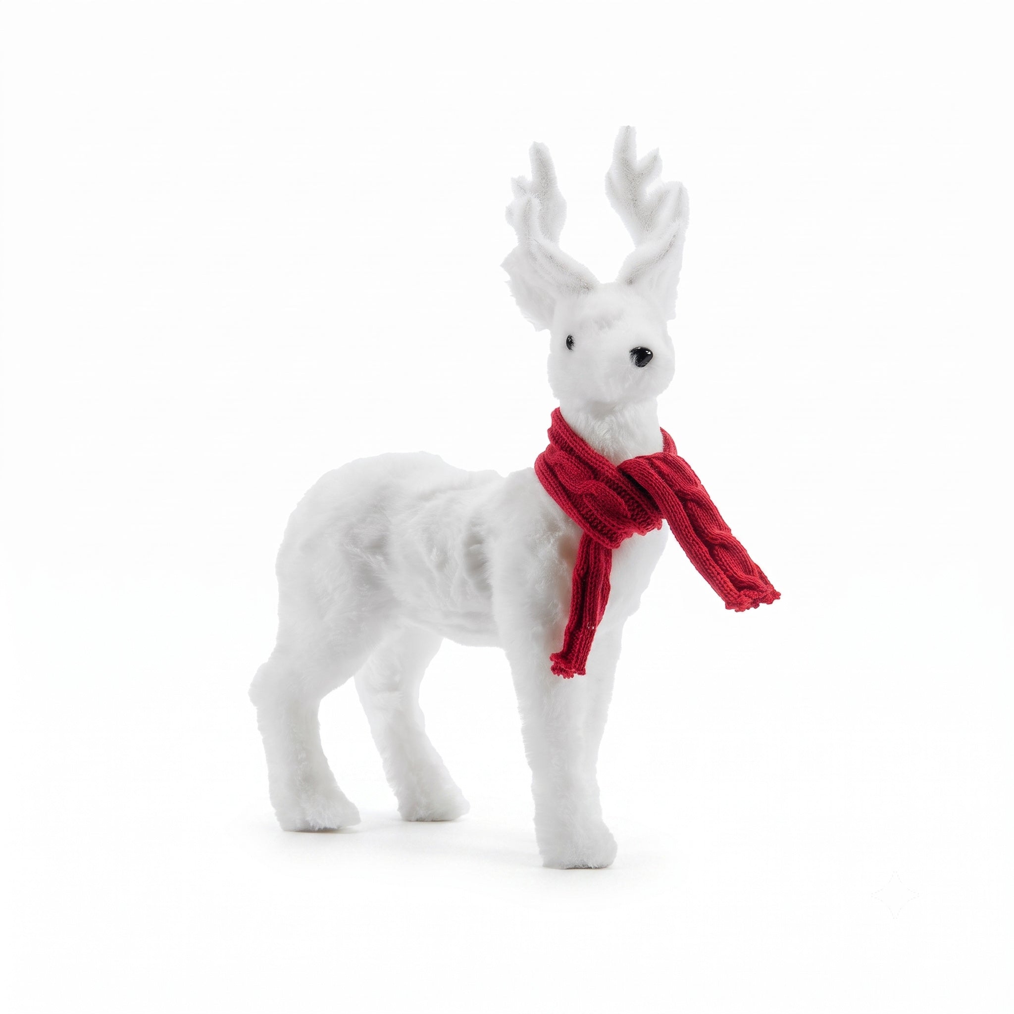 VESTIAMO CASA GRAN NATALE - Renna Natalizia Decorativa con Sciarpa Rossa h40 cm