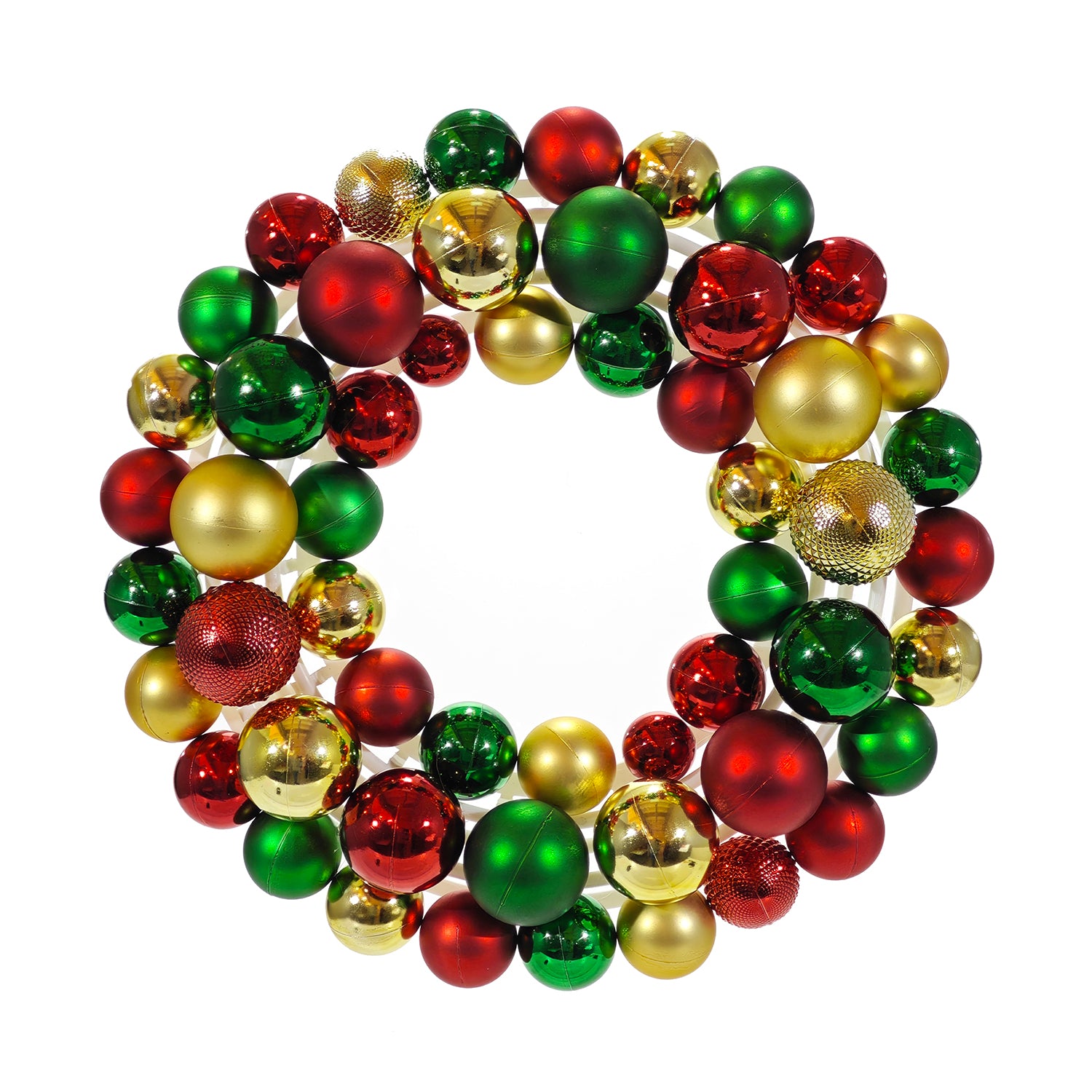 VESTIAMO CASA GRAN NATALE - Ghirlanda Natalizia Multicolor con Palline diametro 35 cm