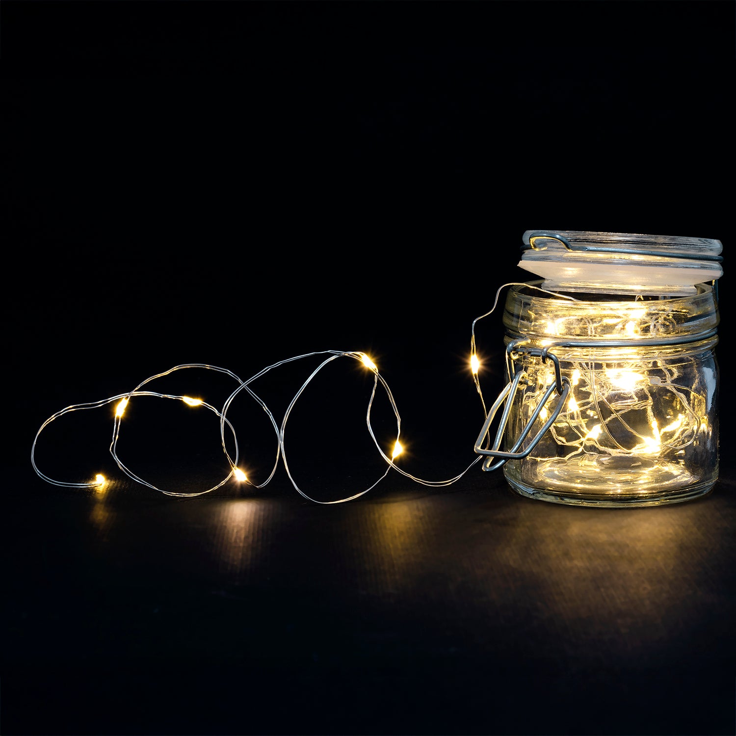 DICTROLUX - Filo Luminoso con 50 Microled Bianco Caldo - 5 metri di luci