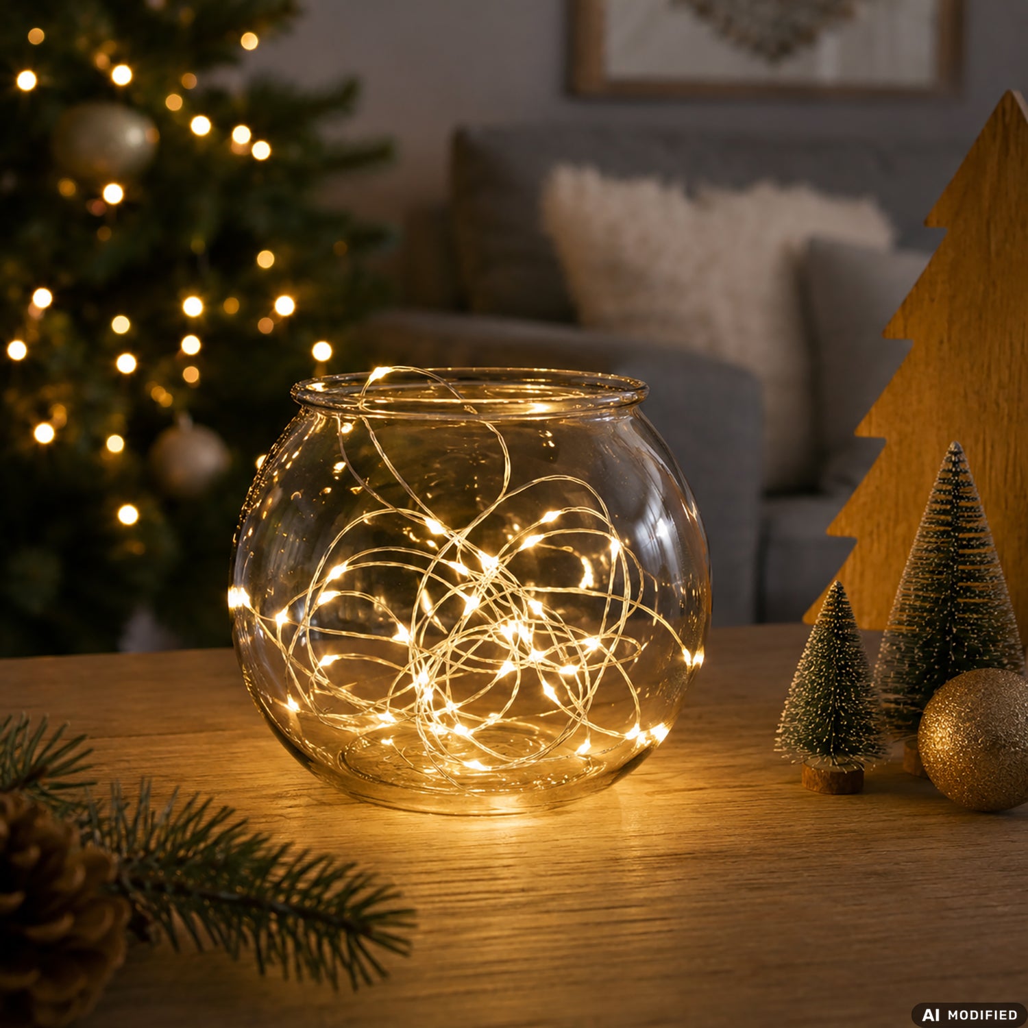 DICTROLUX - Catena Luminosa 50 MicroLED Bianco Caldo a Batteria 5 metri