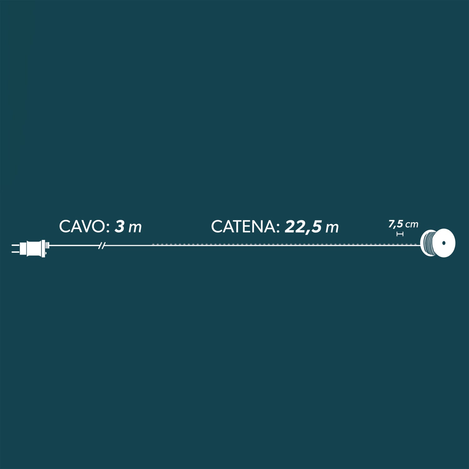 DICTROLUX - Catena Luminosa 300 Micro LED Bianco Caldo Compact 22,5 metri