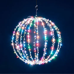 DICTROLUX - Sfera Luminosa 320 Microled Rgb color diametro 30 cm - Decorazione natalizia luminosa