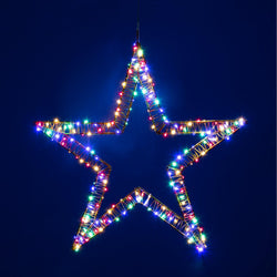 DICTROLUX - Stella Luminosa 190 Microled Rgb color 50 cm - Decorazione natalizia luminosa