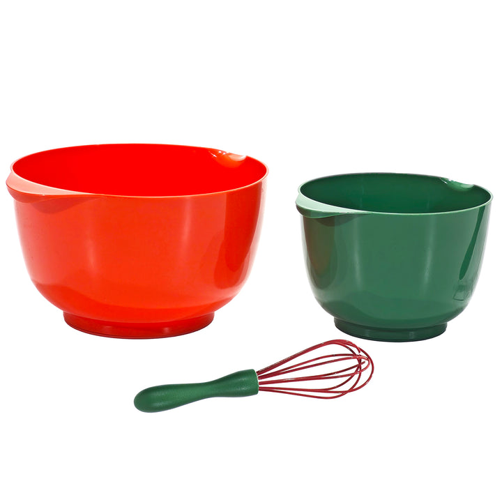 VESTIAMO CASA GRAN NATALE - Set Pasticceria Natalizio con 2 Ciotole e Frusta