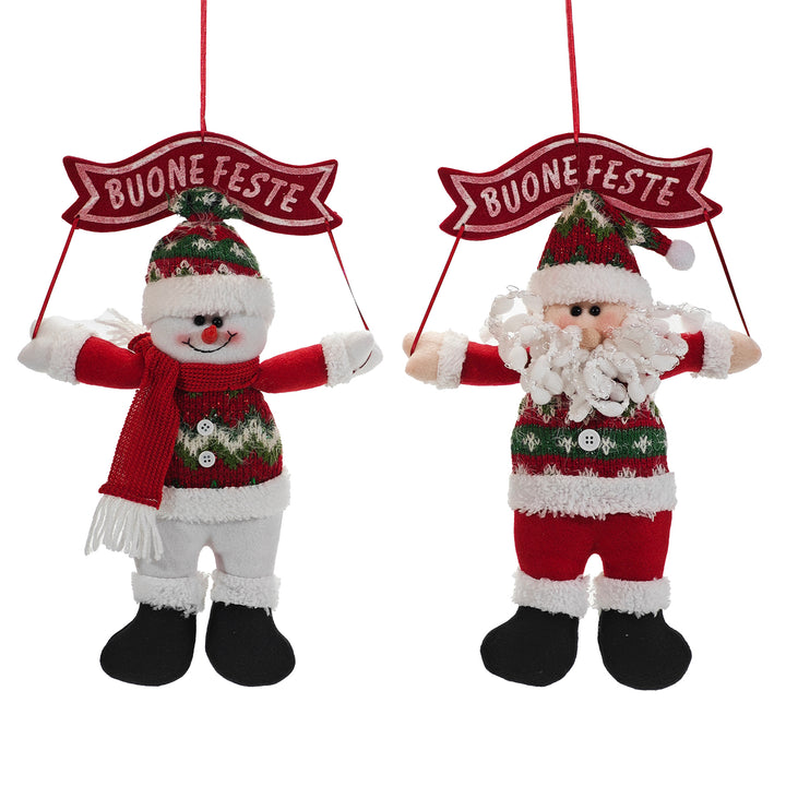 VESTIAMO CASA GRAN NATALE - Dietroporta Natalizio h38 cm